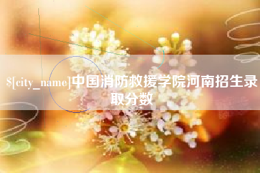 成都中国消防救援学院河南招生录取分数