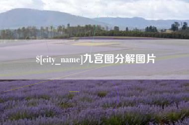 成都九宫图分解图片