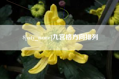 成都九宫格方向排列