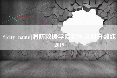 成都消防救援学院招生录取分数线2019
