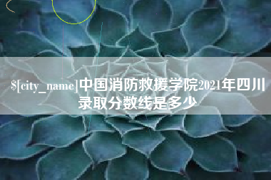 成都中国消防救援学院2021年四川录取分数线是多少