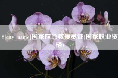 成都国家应急救援员证(国家职业资格)