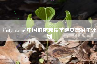 成都中国消防救援学院安徽招生计划