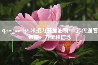 成都50米接力赛加油稿200字-传递着希望、力量和信念