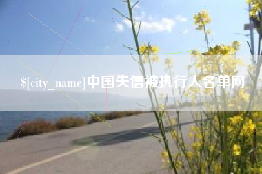 成都中国失信被执行人名单网