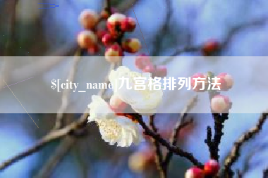 成都九宫格排列方法