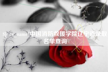 成都中国消防救援学院辽宁省录取名单查询