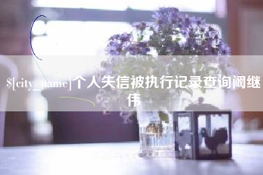 成都个人失信被执行记录查询阚继伟