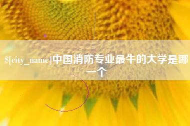成都中国消防专业最牛的大学是哪一个