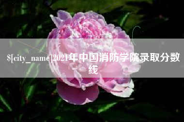 成都2021年中国消防学院录取分数线
