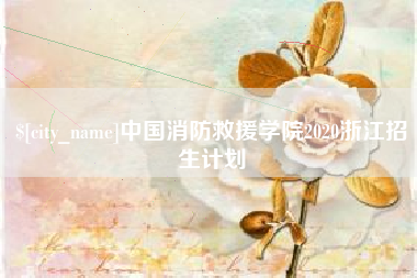 成都中国消防救援学院2020浙江招生计划