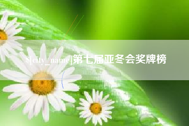 成都第七届亚冬会奖牌榜
