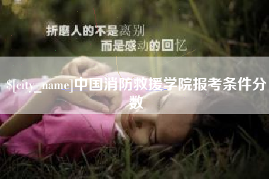 成都中国消防救援学院报考条件分数