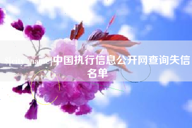 成都中国执行信息公开网查询失信名单