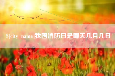 成都我国消防日是哪天几月几日