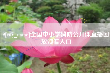 成都全国中小学消防公开课直播回放观看入口
