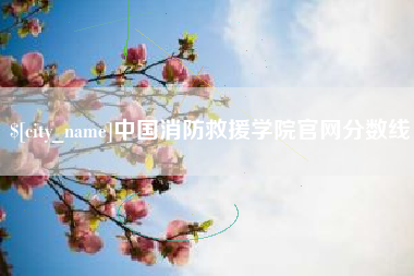 成都中国消防救援学院官网分数线