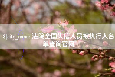 成都法院全国失信人员被执行人名单查询官网
