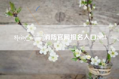 成都消防官网报名入口2023