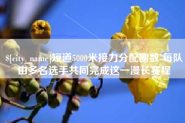 成都短道5000米接力分配圈数-每队由多名选手共同完成这一漫长赛程