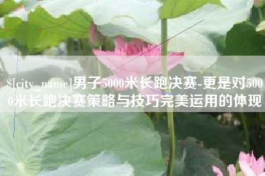 成都男子5000米长跑决赛-更是对5000米长跑决赛策略与技巧完美运用的体现