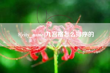 成都九宫格怎么排序的