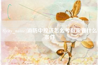成都消防中控证怎么考取需要什么条件