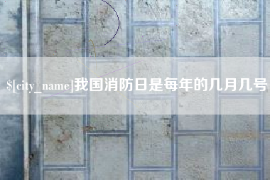 成都我国消防日是每年的几月几号