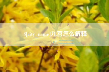 成都九宫怎么解释