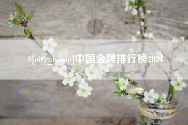 成都中国金牌排行榜2024